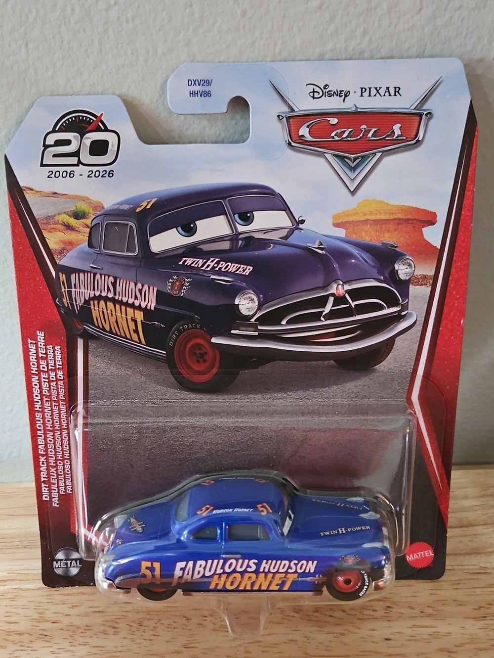 Disney Pixar Cars Fabulous Hudson Hornet #51 20th Anniversary NIP Mattel